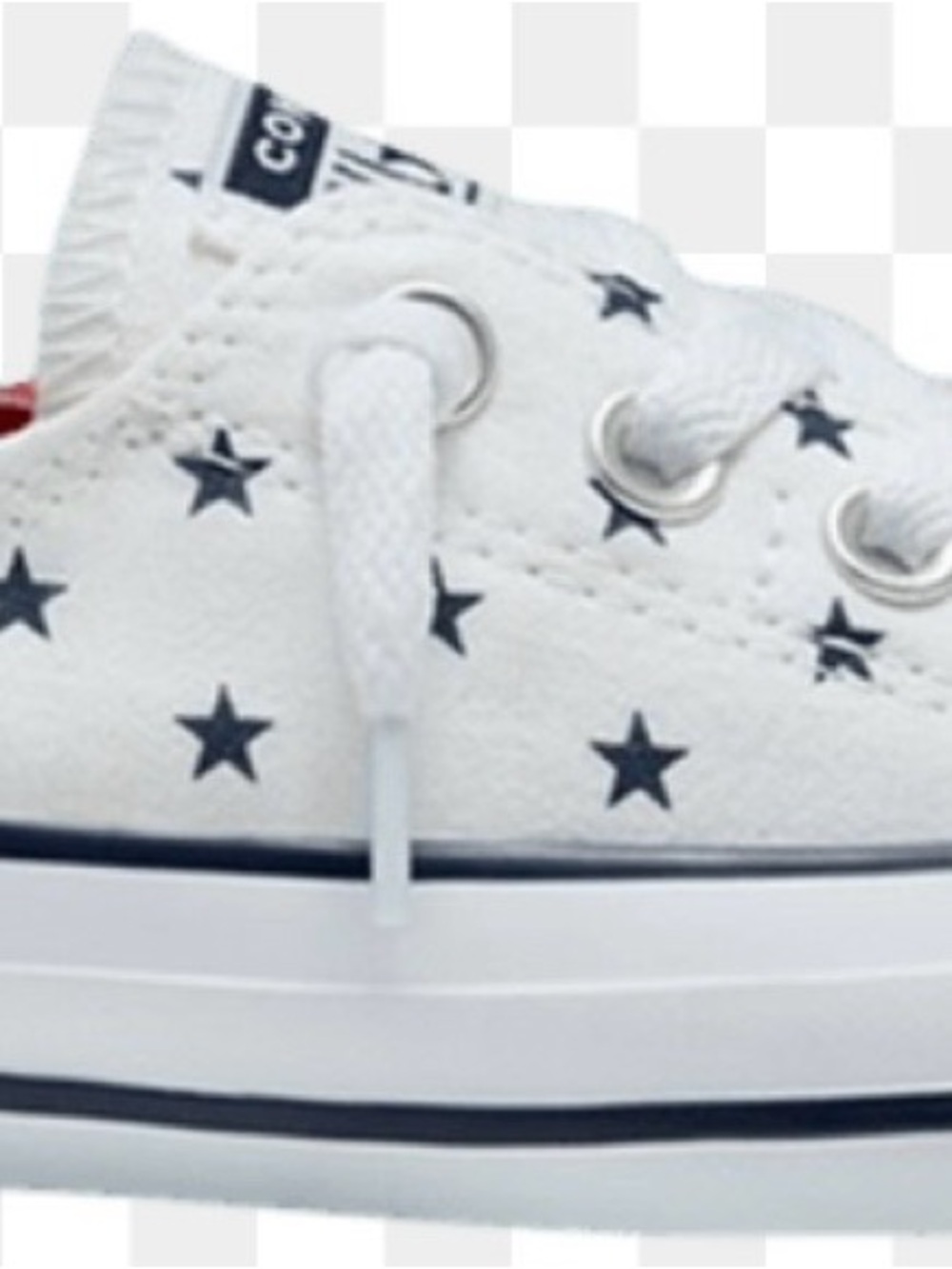 NEW Converse All Star White Shoreline Sneakers with Navy Star Print - Picture 10 of 10